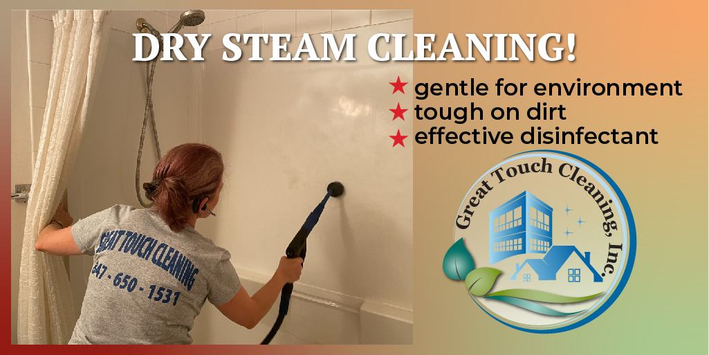 dry steam cleaning is gentle for environment, tough on dirt and disinfecting